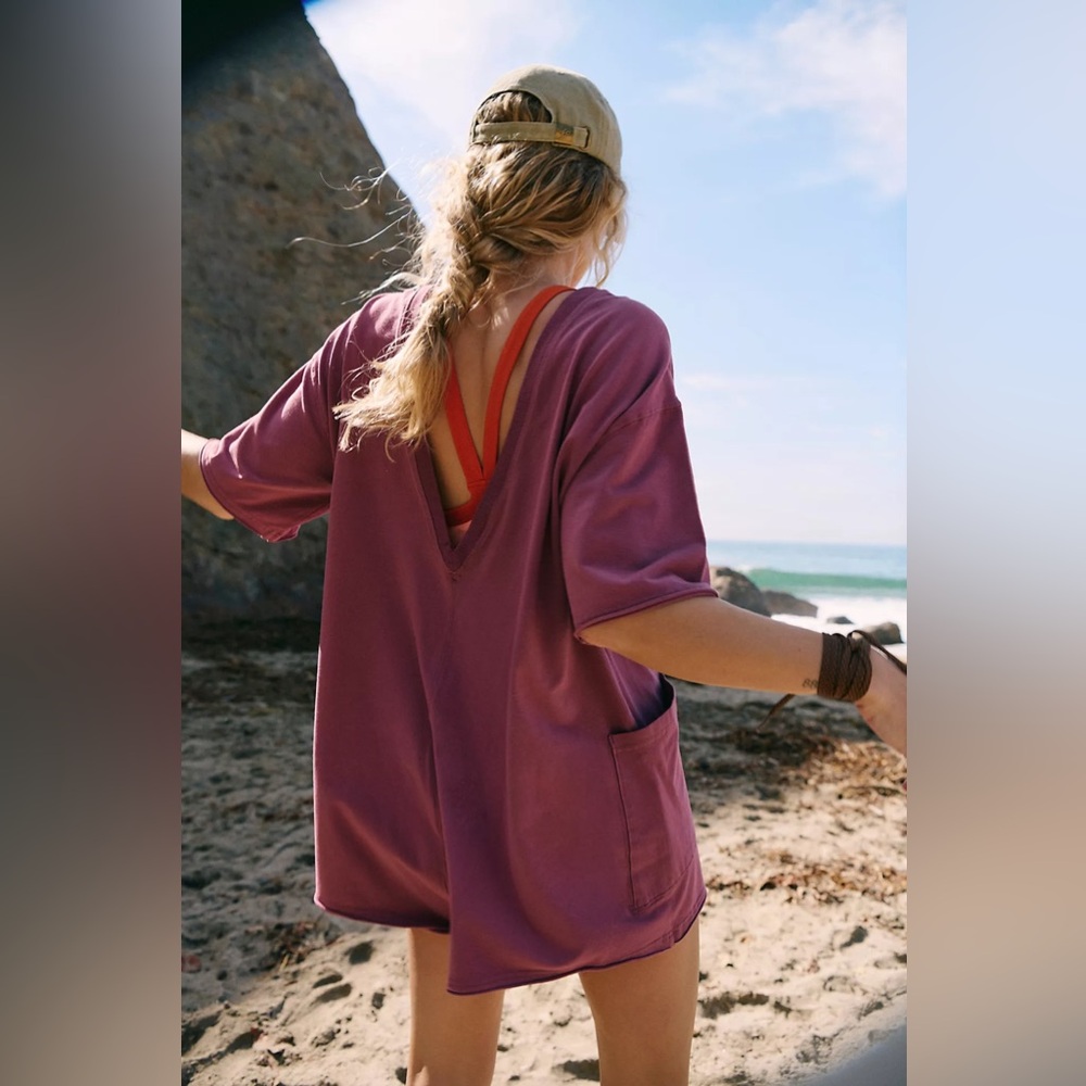 New Free People x FP Movement hot shot tee romper